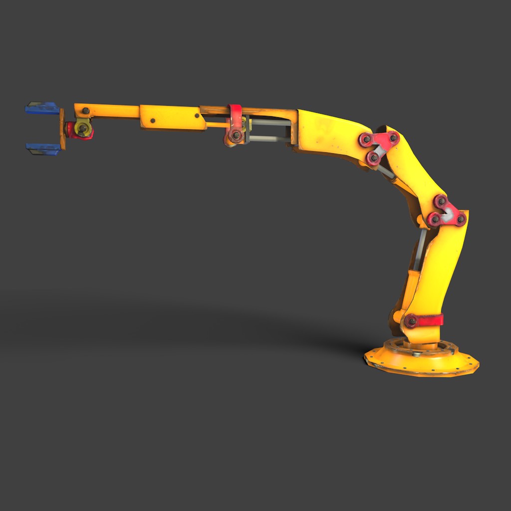 Robotic Arm rigged and textured preview image 2